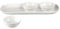 Portmeirion Home & Gifts CPW78856-XP Bowl and Tray Set, Porcelain, White, 27.5 x 10 x 3.1 cm