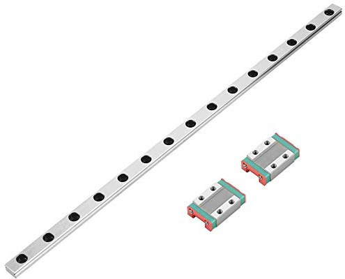 MGN9B 300mm Linearführung 9mm mit 2 Schlitten CNC | Linearschiene aus Lagerstahl, 300mm Länge, 9mm Breite, 2 MGN9B Gleitblöcke, für CNC 3D Drucker