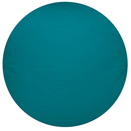beties Farbenspiel Kissenhülle ca. Ø80 cm - Kissenbezug in interessanter Größen- und Farbauswahl - 100% Baumwolle für eine fröhlich Stimmung in Unifarben (Petrol)