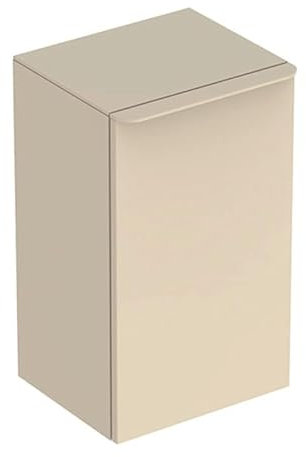 Geberit Smyle Square Seitenschrank, 500359, 36x60x32,6cm, mit 1 Tür rechtsöffnend, 500.359.JL.1, Farbe: Sand-grau/lackiert hochglänzend
