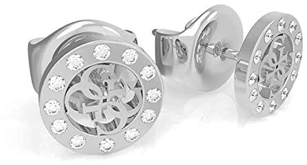 Ratet mal, Ohrringe Edelstahl Miniatur UBE79033 rhodiniert Swarovski Kristall Logo Zaun