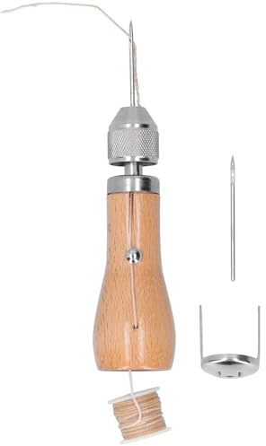 punteruolo da cucito a mano in pelle Kit aghi per riparazione cucitrice a mano in pelle professionale per borse di tela in pelle fai da teKit punteruolo da cucito Leather Tools