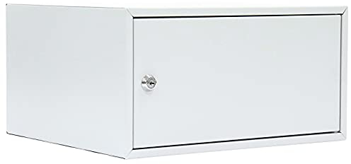 Rottner Wertfach Home Case 4, Zylinderschloss, Lichtgrau, BxH 370x190 mm, Befestigungsmaterial inklusive, 1 Fachboden