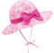Durio Sonnenhut Baby Mädchen Jungen Kinder Sonnenschutz UPF 50 Sommer Kinderhut Fischerhut mit Breite Krempe Pinke Blumen 2-4 Jahre