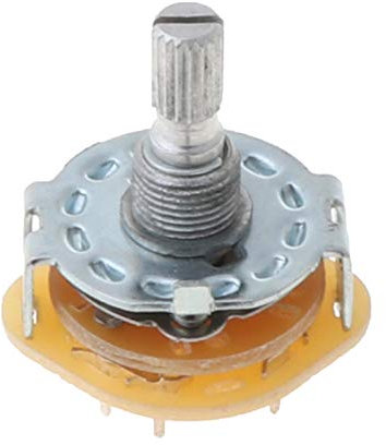 GUMEI Eje Montaje en Panel 2P5T Selector de Interruptor Giratorio Banda 2 Polos Posición 5 RS25