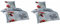 MB Warenhandel24 Bettwäsche Seersucker Microfaser 4 teilig Doppelpack Spar Set mit Reißverschluss 2X 135x200 cm + 2X 80x80 cm (Emma)