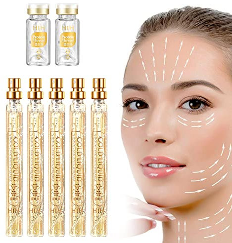 Kit di Lifting proteico Coreano, Combinazione di proteine solubili ed Nano-Oro, Filo di collagene Assorbente per Facelifting, idrata profondamente la Pelle