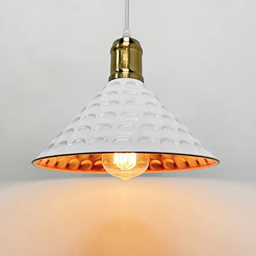 WOTTES Deckenleuchte Waben-Deckenleuchte E27-Fassung geeignet für Schlafzimmer Wohnzimmer Esszimmer Flur. (Weißes Gold)