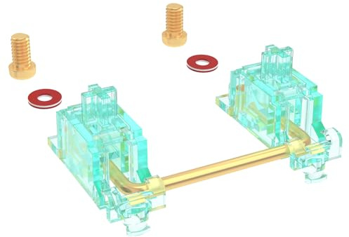 DUROCK Stabilizer V3, Screw in Stabilizers with 2u 6.25u 7u Wires, PCB Mount Keyboard Stabilizers for Mechanical Keyboards (V3 Teal 80% Kit)