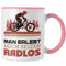 Trendation - Mountainbiker Tasse Geschenk Spruch Männer Man Erlebt Mich Selten Radlos (Rosa)