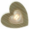 SIDCO LED Herz Holz Deko Leuchdeko Holzherz Lampe Dekoleuchte Liebesherz Licht