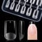 Gelike ec Capsule Americaine Ongle Gel, PMMA Faux Ongles Court Carré 120 Pièces 12 Tailles Couverture Complète, Capsule Pose Americaine Ongle Transparente