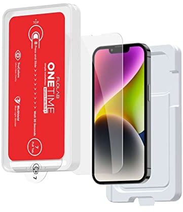 FLOLAB NanoArmour ONETIME Case Friendly iPhone 14/13 / 13 Pro Screen Protector the Best iPhone Tempered Glass - Durable, Smooth as Butter, Easy to Install, Guaranteed. (Dust Free)