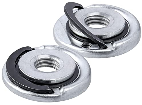 Mesee 2 Pieces M14 Quick Clamping Nuts Angle Grinder Locking Retaining Flange Nut Quick Release Nut Replacement Parts Pressure Plate Fastener for Most Angle Grinder