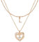 Lydreewam Rose Gold Layered Heart Necklaces for Women, Dainty Layering Heart Initial Letter L Necklaces with Cubic Zirconia, Adjustable Chain Necklaces Jewelry Gift
