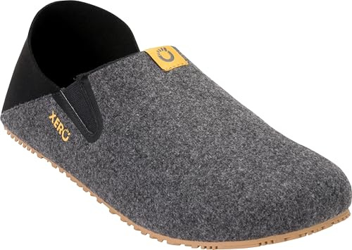 Xero Shoes Herren Pagosa Faux-Woll Hausslipper — Nullabsatz, Breite Zehenbox, Barfußgefühl Schlupfschuhe für Herren — Schwarz, Größe 40,5 EU