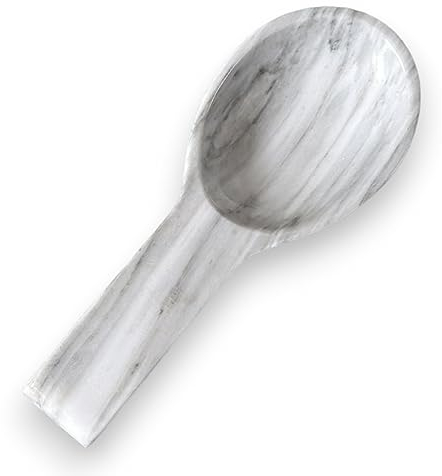 CBAM Repose-cuillère de cuisine en marbre blanc