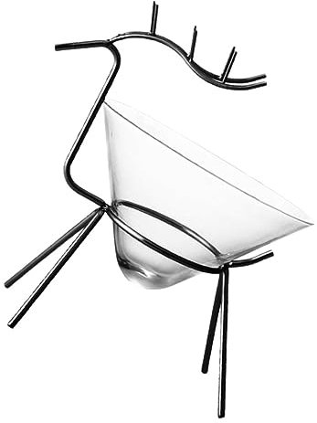 Cabilock Cocktailglas Im Reh-design Eisenkunst Trinkbecher Für Bar Und Restaurant Schwarz Für Cocktails Wein Und Kalte Getränke