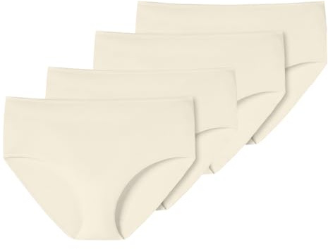 Uncover by Schiesser - Bamboo Cotton - Midi Slip - 4er Pack (XL Off-White)