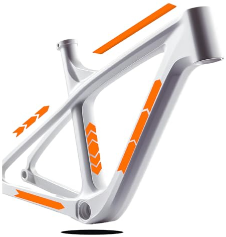 Set mit 10 Aufklebern Sticker Decals Rahmen Fahrrad-Kit Aufkleberrahmen MTB BDC Universal Schutz ART. NR. B0188 (ORANGE 35)