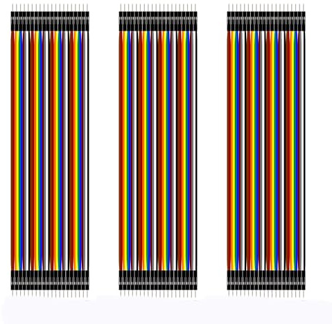 SagaSave Steckbrückenkabel-Set, 10 cm, 40-polig, Stecker auf Stecker, mehrfarbig, Dupont Kabel für Breadboard, Flachbandkabel-Kit, für Arduino DIY-Projekte, 120 Stück