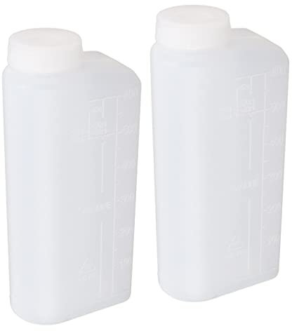 Yosoo Health Gear 2 Stroke Oil Mixing Bottle, 2PCS 600ML Fuel Mixing Bottle Empty Two Stroke Oil Mixing Bottle Container for Chainsaw Ironing Machine