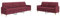 vidaXL Ensemble de canapés 2 pcs Rouge Bordeaux Tissu, canapé, siège de canapé, canapé Relax, canapé Confort, Fauteuil de télévision
