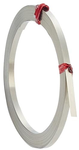BENECREAT 19.7 Feet/6m 3mm Platinum Flat Bezel Wire, 32 Gauge/0.2mm White Copper DIY Bezel Setting Wire for Wrapping, Resin Bezel Frame, Jewelry Ring Making