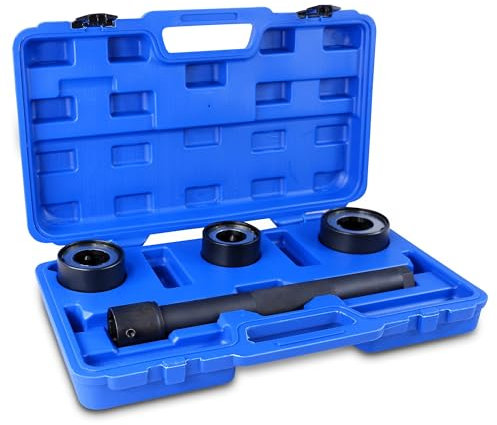 ENVA Werkzeug Satz für Axialspurstangen 4TLG. Axialgelenk Werkzeug Set Spurstangen Werkzeug Satz Axialgelenk Spezialschlüssel Satz für Ø 30-45 mm Spurstangengelenk Werkzeug aus Chrom-Molybdänstahl