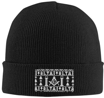 HEBUOUI Freimaurer Freimaurer Muster Haube Hüte Coole Strickmütze Für Männer Frauen Winter Warme Skullies Mützen Mützen Personalisiertes Freund