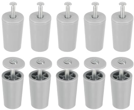 QUARKZMAN 10 Pcs Butée Volet Roulant 40mm Butée de Volet Roulant Bouchon d'Arrêt en Plastique avec Rondelles et Vis pour Volets Roulants Lames de Volets Roulants, Gris