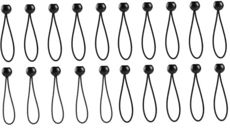 MUCKLILY 20stücke Zeltfixierungsseile Mit Kugeln Elastische Outdoor Camping-rope Für Zelt Plane Pavillon Garage Und Mehr Robuste Und Langlebige Gummispanner Für Einfache Handhabung