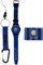 Generico Kit Orologio da Polso e Portachiavi con Moschettone per FC INTER Prodotto Ufficiale Internazionale Milano Biscione Curva Nord + Magnete Ufficiale