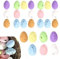 Bollisate 100 x bunte Ostereier aus Schaumstoff, kleine Osterhauben-Dekorationen, 2,5 cm Schaumstoff-Ostereier zum Basteln, Vogel-Ei für Osterbaumschmuck, Korbfüller, Ornamente