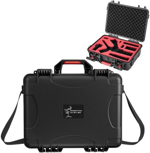 Custodia da trasporto per DJI RS 4 Mini, borsa da viaggio portatile a tracolla singola a prova di esplosione e scatola impermeabile per DJI RS4 Mini Gimbal Stabilizzatore Accessori, Nero , Unisex