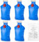 Honeydak 6 Pack Toilet Tank Water Saving Device 2.3L Blue Toilet Tank Insert Water Storage Containers Flush Replacement Storage Bag for Bathroom, 13 x 8 inches
