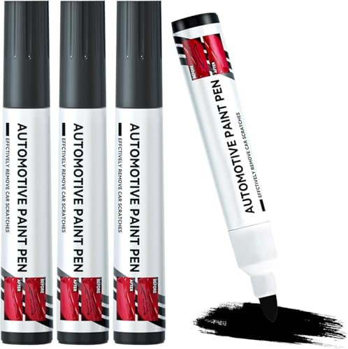 Hpbaggy 3er Lackstift Auto Schwarze,Auto Reparatur Lack,Auto Kratzer Reparatur Stift,Wasserdicht,für das Kratzern,Motorrädern,Ausbleichen und Verkratzen