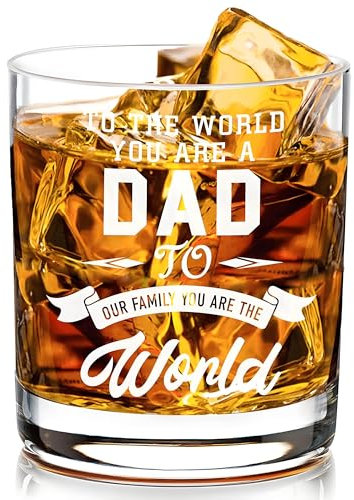 Bicchiere da whisky da 295 ml, regalo unico per la festa del papà, regalo ideale per uomini, marito, nonno