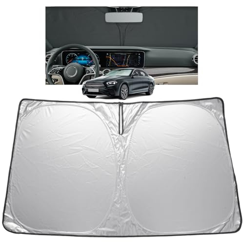 [Update] GAFAT Compatible con Mercedes Benz Clase E W213 W214 EQE SUV 2017–2025 2026 Parasol para Parabrisas Interior, Protección Solar, Enfriamiento, Protección UV, Clase E W214 Accesorios