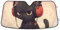 Parasol para parabrisas de coche, diseño de gato negro con dibujos animados, divertido y plegable, para parabrisas delantero, tamaño L, 57 x 31.5 pulgadas