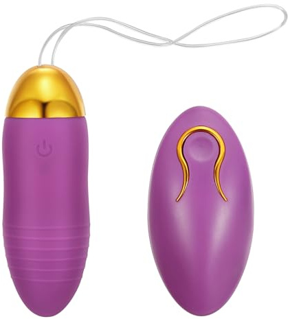 Bullet Vibrator Vibrating Eggs Adult Toys Love Eggs for G Spot Stimulation, Wearable Love Balls Adult, Product,Remote Control Personal Massager - Purple