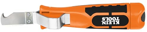 Klein Tools 110030 | Abmantelungswerkzeug 4–28 mm | Mit Hakenklinge & Schutzkappe | 2-Komponenten-Griff aus glasfaserverstärktem Kunststoff | Für präzises Abisolieren von Rundkabeln