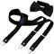 DonDon Hosenträger und Fliege Set für Damen und Herren, Y-Form, 2,5 cm breit, handgefertigt - Elegantes Accessoire für Hochzeit, Party, Smoking, Schwarz