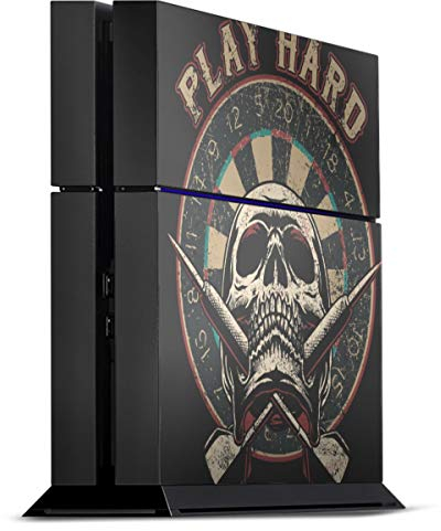 DeinDesign Skin kompatibel mit Sony Playstation 4 Folie Sticker Totenkopf Dart Schädel