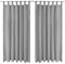 vidaXL 2X Vorhang Mikro-Satin mit Schlaufen Schlaufenschal Ösenschal Blickdicht Gardinen Vorhänge Kräuselband Gardine 140x225cm Grau