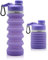 ONTA Borraccia Pieghevole- No BPA Silicone Bottiglia d’Acqua Pieghevole da Viaggio, Approvata dall’FDA Silicone Grado Alimentare Portatile Tenuta Stagna Bottiglia d’Acqua da Viaggio, 550ml (Viola)