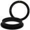 [1 Paar] 200 mm MDF Lautsprecher Ringe kompatibel mit Audi A4 B8, A5 B8, Q3 | passend für Vordertür | Farbe: schwarz | wasserundurchlässig