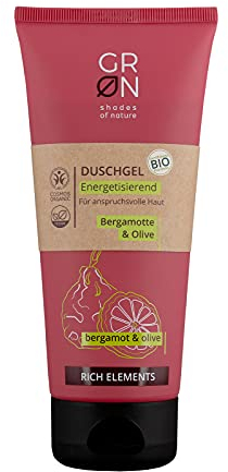 G R N shades of nature [GRÜN] Biokosmetik Duschgel Energetisierend - Bio-Olive & Bio-Bergamotte - für reife, anspruchsvolle Haut, belebend - vegan - 200 ml