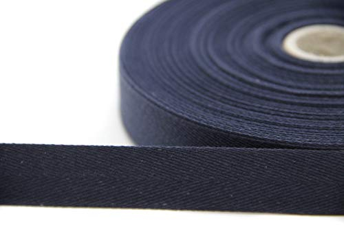 Köperband | Nahtband | 100% Baumwolle | Farb und Größenauswahl (dunkelblau, 25mm)