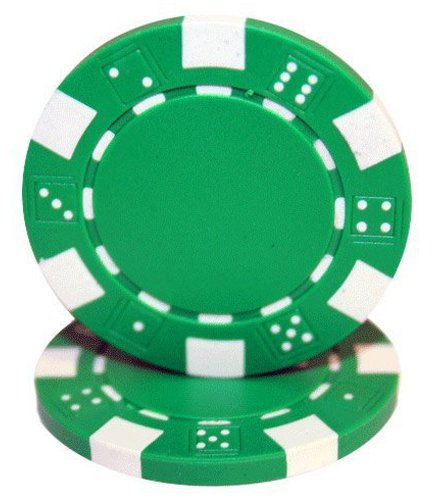 Brybelly Composite Clay Würfel 11,5 Gramm Poker Chips (100 Stück) - Blank Nicht genannt Poker Chips - Custom Cash Games und Home Casino Poker Nights (grün)